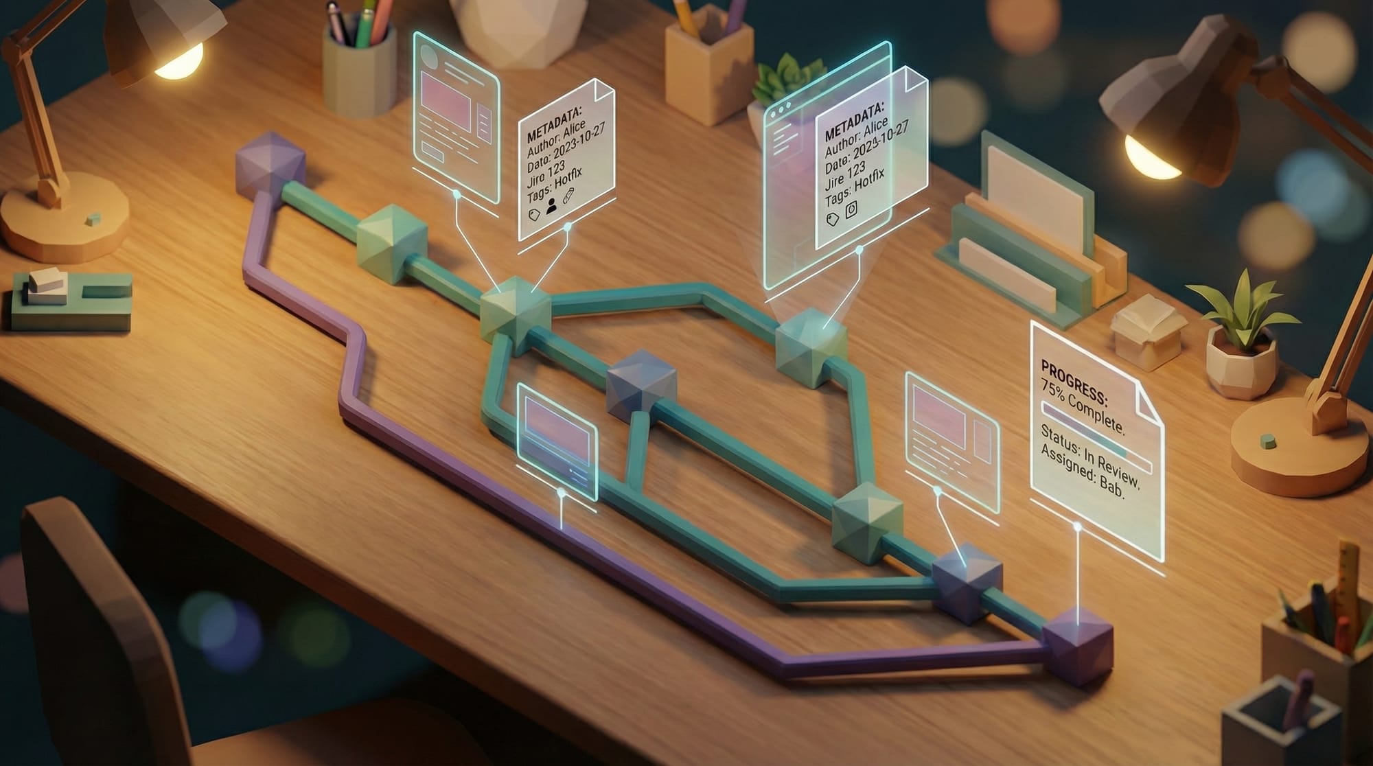 Git Notes for Metadata and Progress Tracking